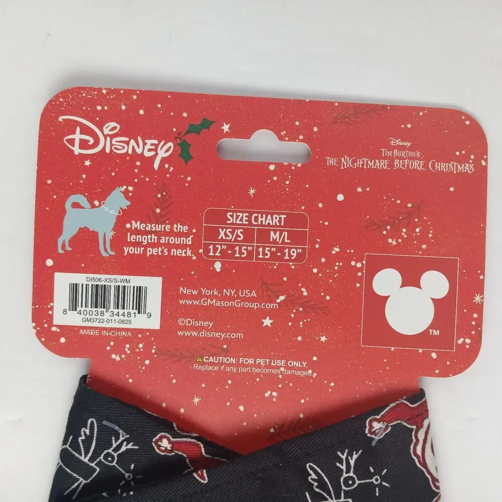 Disney The Nightmare Before Christmas Holiday Pet Bandana XS/S